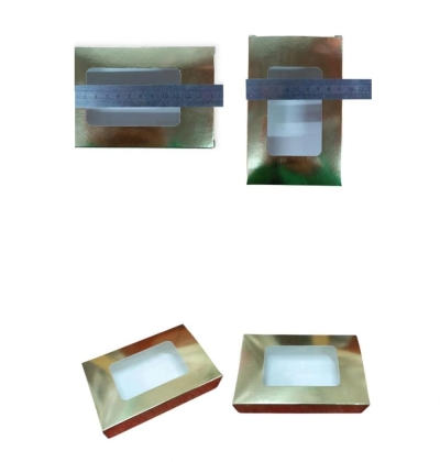 DUBAİ ÇİKOLATA KUTUSU PENCERELİ GOLD  14X9X3.CM 