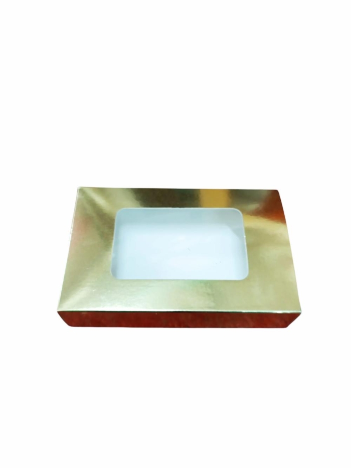 DUBAİ ÇİKOLATA KUTUSU PENCERELİ GOLD  14X9X3.CM 