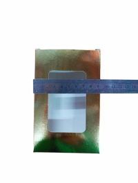 DUBAİ ÇİKOLATA KUTUSU PENCERELİ GOLD  14X9X3.CM 