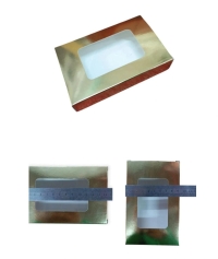 DUBAİ ÇİKOLATA KUTUSU PENCERELİ GOLD  14X9X3.CM 