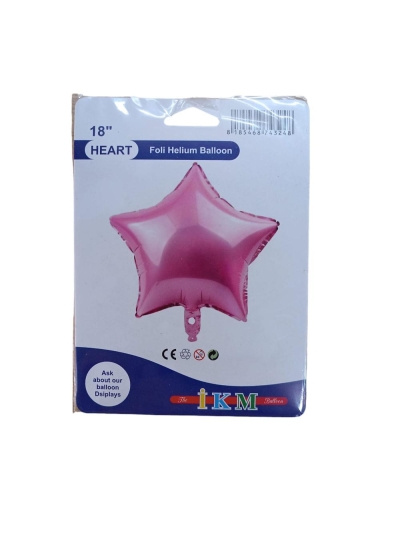 PEMBE  YILDIZ  FOLYO YALDIZLI BALON  18 İNÇ