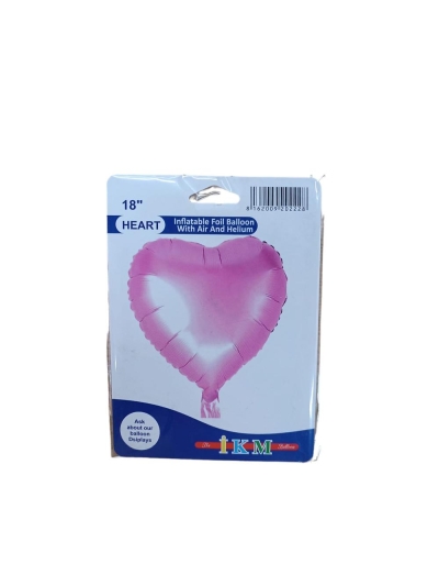 PEMBE KALP  FOLYO YALDIZLI BALON  18 İNÇ