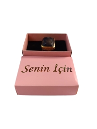 PEMBE GOLD VARAK YALDIZLI BASKILI  SENİN İÇİN YAZILI YÜZÜK KUTUSU