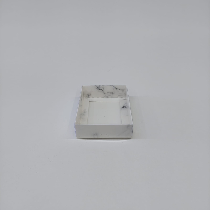 12x9x3 Beyaz Mermer Desenli Kutu