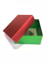 20x20x10 Kırmızı Kapaklı Alt Yeşil Kutu