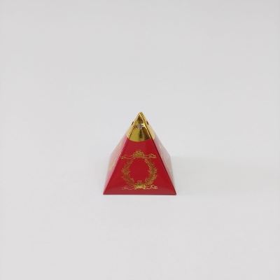 6x6x6 Bordo Altın Yaldızlı Piramit Kutu  25 'li pakettir 