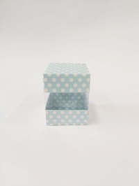 6x6x7 çiftli mavi puantiyeli kutu