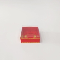 8x8x4 Altın Yaldızlı Kırmızı Kutu
