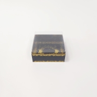 8x8x4 Altın Yaldızlı Siyah Kutu