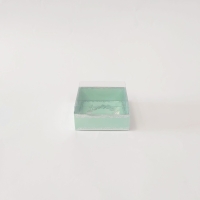 8x8x4 Gümüş Yaldızlı Mint Yeşil Kutu