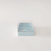 8x8x5 Gümüş Yaldızlı Mavi Kutu